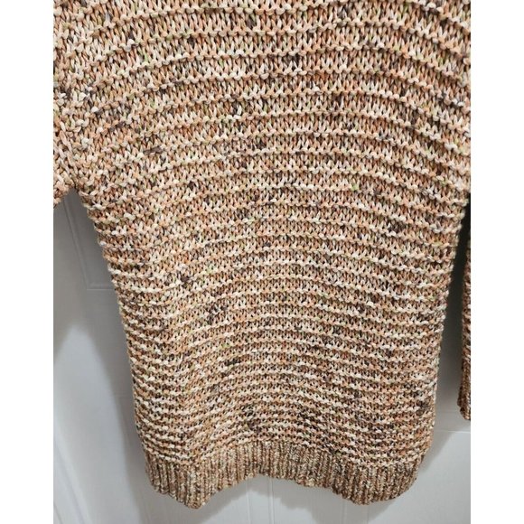 Chico's Women's Long Sleeve Long Sweater Top Open Chunky Knit Beige Size 1 (M) - Picture 4 of 8